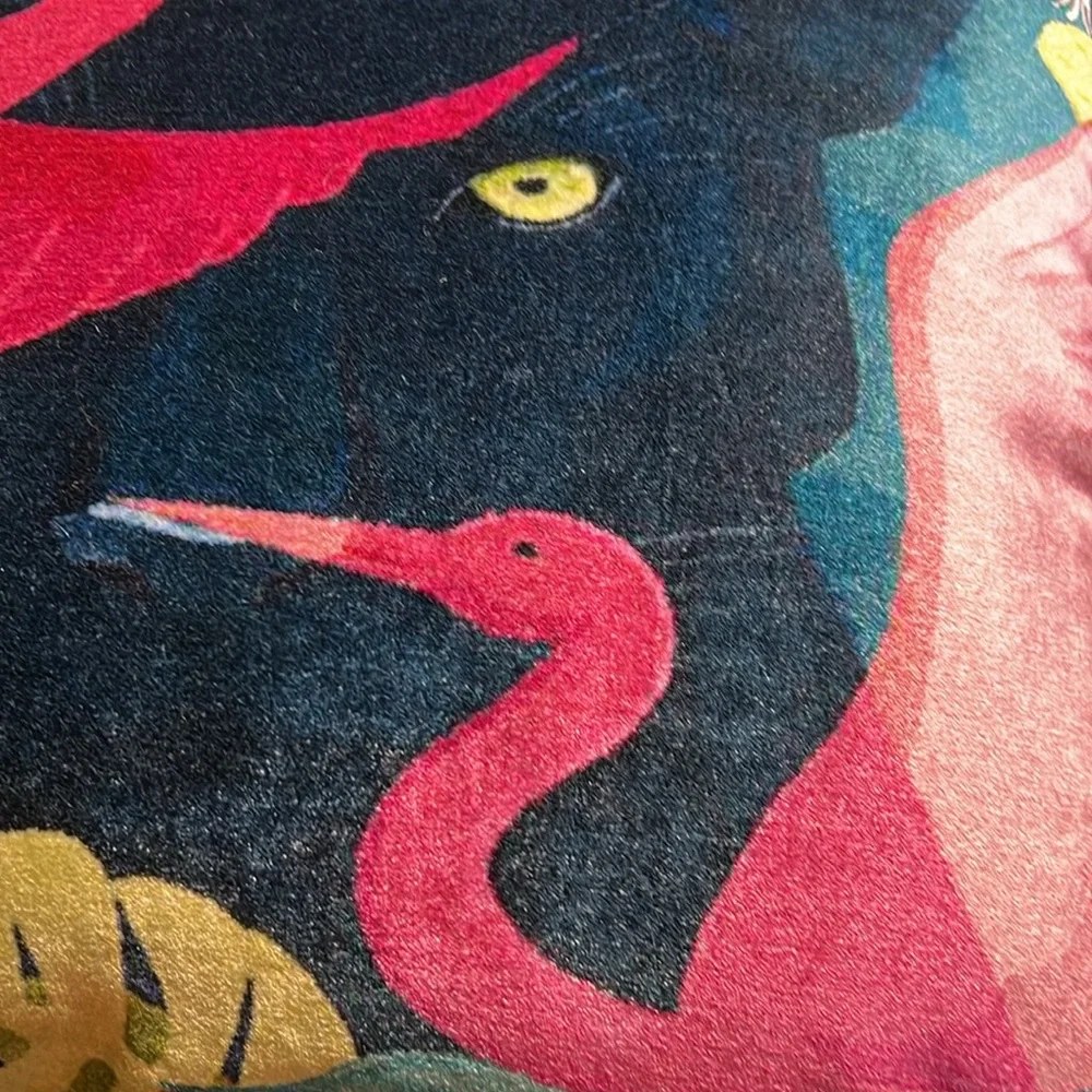 A World Traveler Collection NWT Blue Pink Black Panther Plush Accent Pillow - Picture 8 of 9